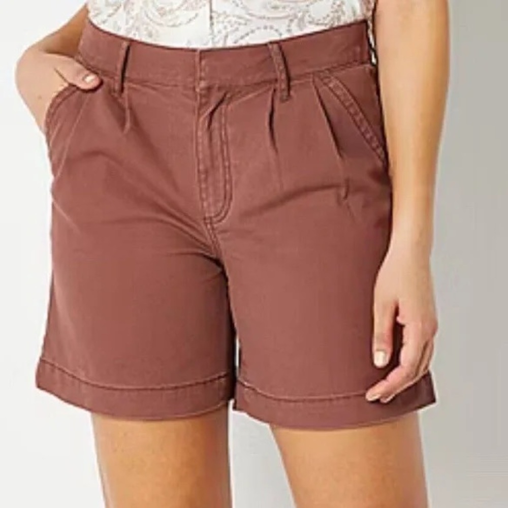 a.n.a Women’s Brown/Maroon Chino Shorts - NWT - Size 12!